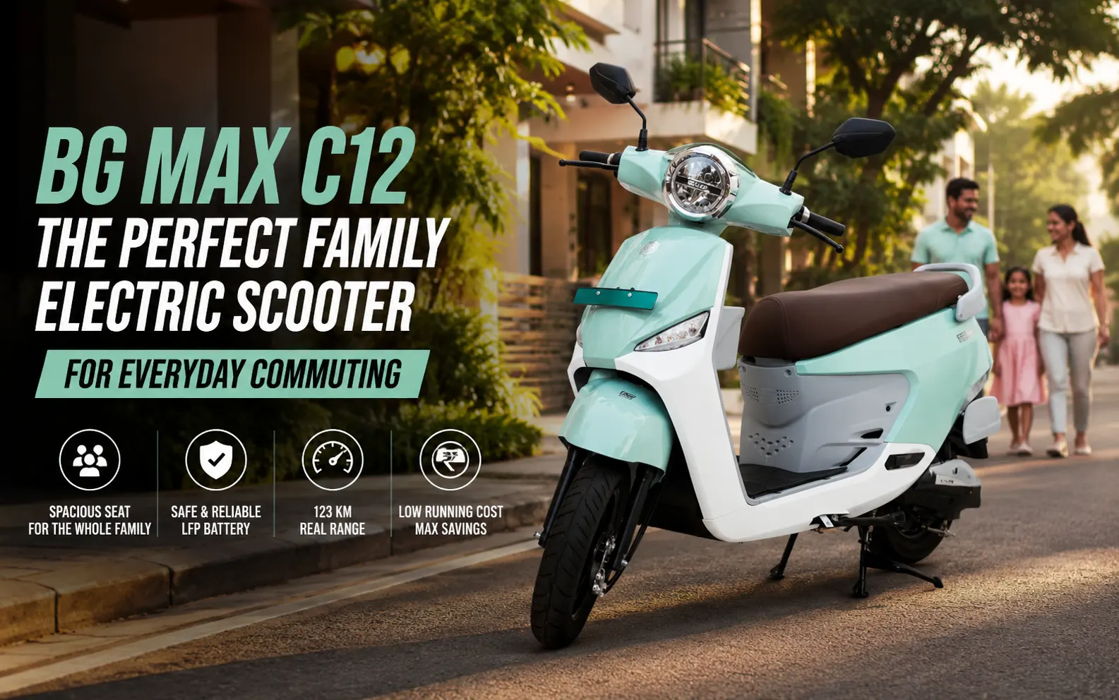 BGauss BG Max C12: The Perfect Family Electric Scooter