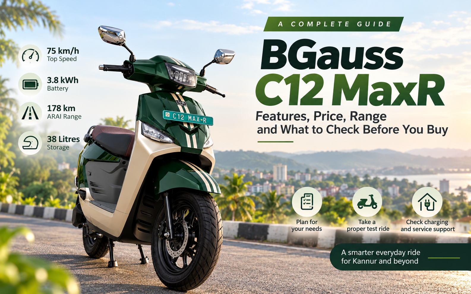 BGauss C12 MaxR: New Electric Scooter Features and a Practical Buyer Guide
