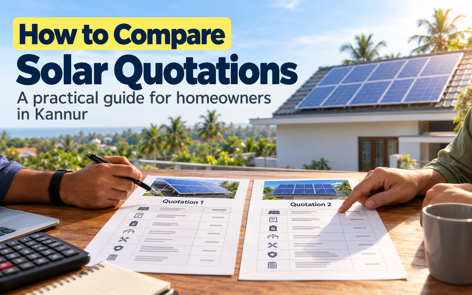 How to Compare Solar Quotations in Kannur: A Homeowner Worksheet