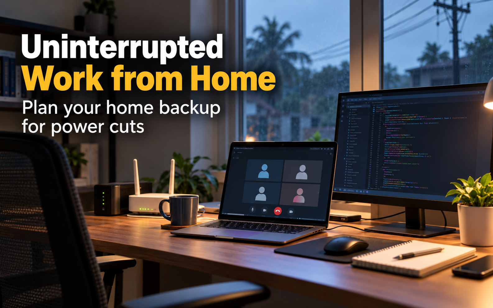 Power Backup for a Home Office in Kannur: Plan Around Your Workday