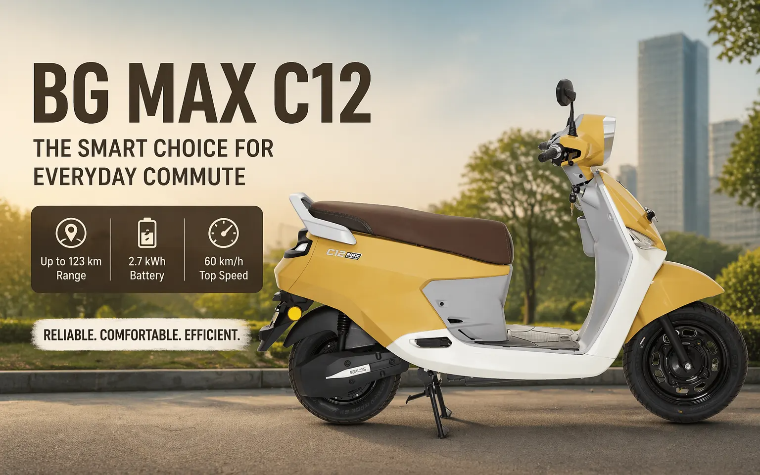 BG Max C12 Electric Scooter: The Smart, Reliable EV for Everyday Indian Commuting
