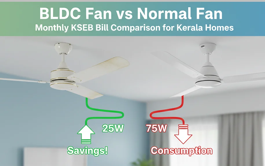BLDC Fan vs Normal Fan: Monthly KSEB Bill Comparison for Kerala Homes