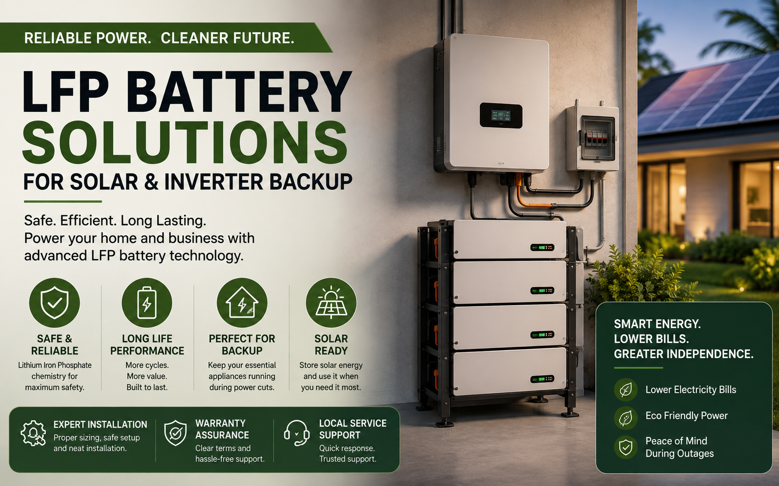 Best LFP Battery Dealer Kannur | Solar & Inverter Backup