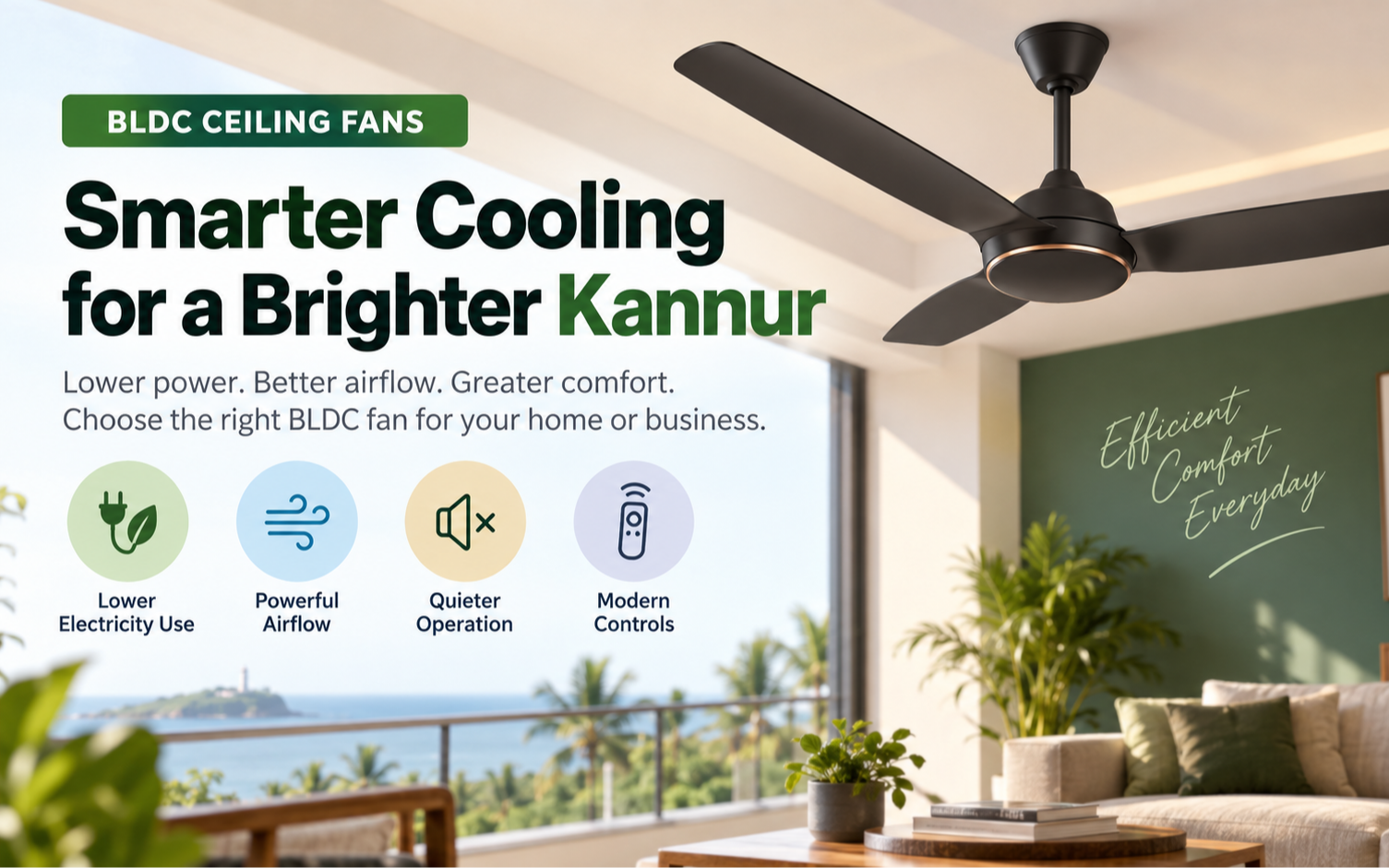 Best BLDC Fan Dealer in Kannur: Room Size, Airflow and Service Guide