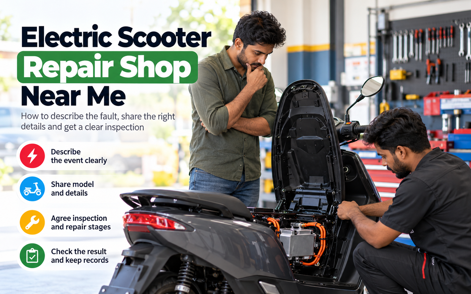 Electric Scooter Repair Shop Near Me: Describe the Fault Clearly