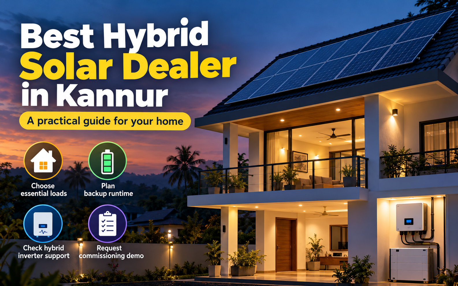 Hybrid Solar in Kannur: Design Backup Around Essential Loads